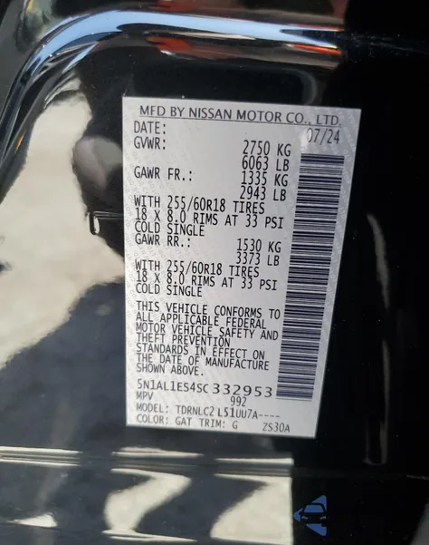 2025 Infiniti Qx60 Pure z USA, uszkodzony, nr VIN 5N1AL1ES4SC332953